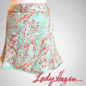 LADY HAGEN Ilford Women’s Coral and Mint Golf / Tennis Skort Size 12